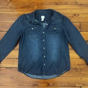 Chico Faded Denim Button Up Shirt